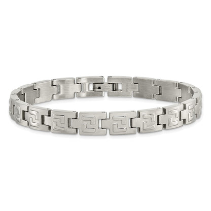 Edelstahl Chisel Gebürstet und Poliert 8.5 Zoll Glieder Armband