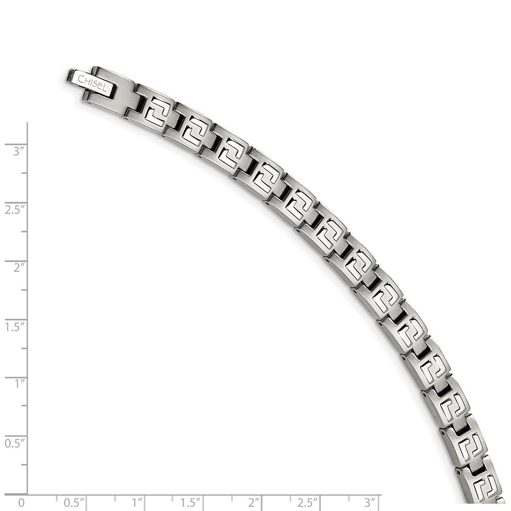 Edelstahl Chisel Gebürstet und Poliert 8.5 Zoll Glieder Armband