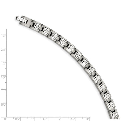 Edelstahl Chisel Gebürstet und Poliert 8.5 Zoll Glieder Armband