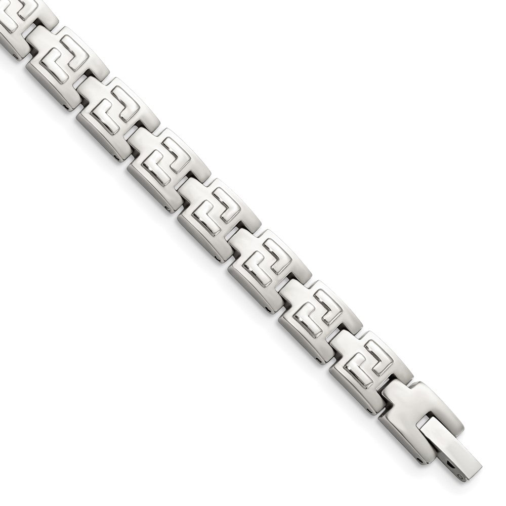 Edelstahl Chisel Gebürstet und Poliert 8.5 Zoll Glieder Armband