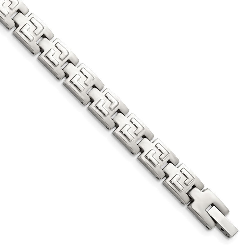 Edelstahl Chisel Gebürstet und Poliert 8.5 Zoll Glieder Armband