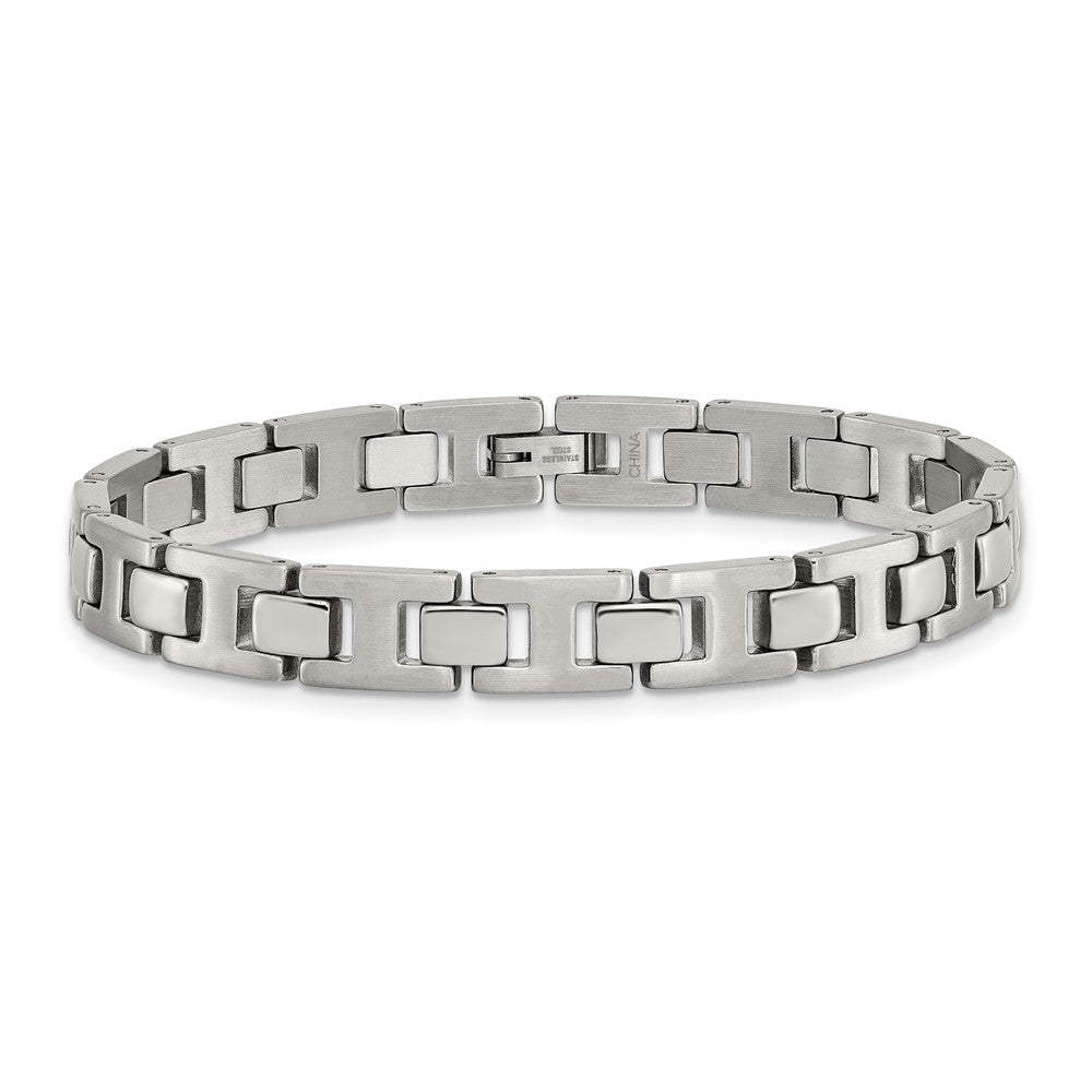 Edelstahl Chisel Gebürstet und Poliert 8.5 Zoll Glieder Armband