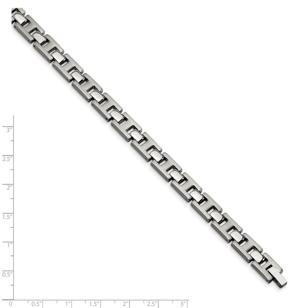 Edelstahl Chisel Gebürstet und Poliert 8.5 Zoll Glieder Armband