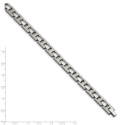 Edelstahl Chisel Gebürstet und Poliert 8.5 Zoll Glieder Armband