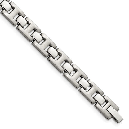 Edelstahl Chisel Gebürstet und Poliert 8.5 Zoll Glieder Armband