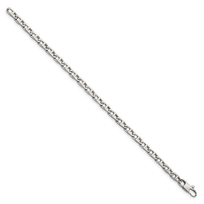 Edelstahl Chisel Poliert Oval Glieder Gliederarmband
