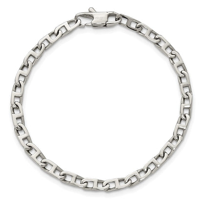 Edelstahl Chisel Poliert Oval Glieder Gliederarmband