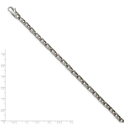 Edelstahl Chisel Poliert Oval Glieder Gliederarmband