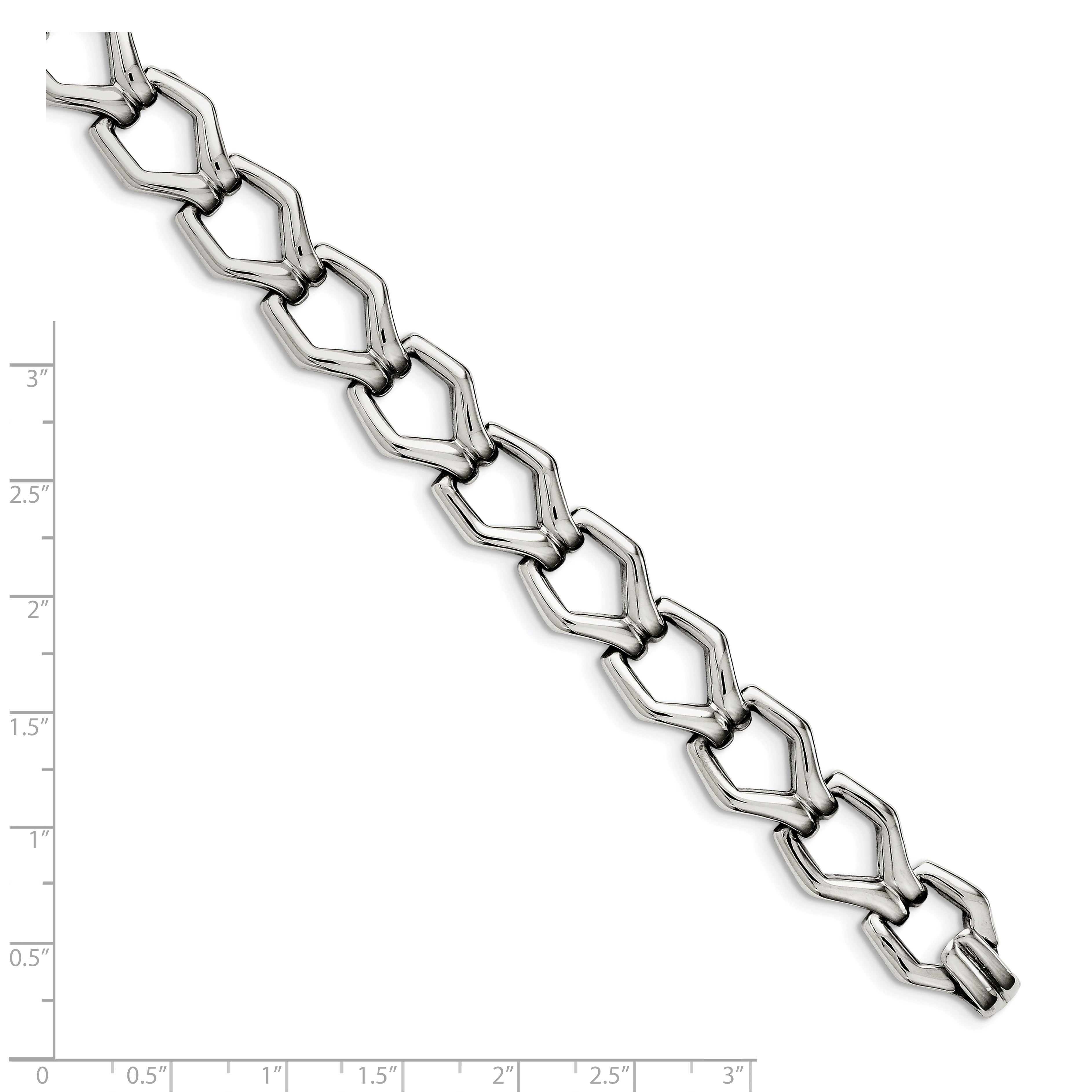 Edelstahl Chisel Poliert Fantasie Offen Glieder Gliederarmband