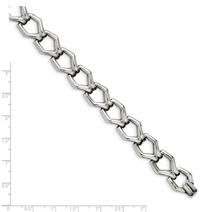 Edelstahl Chisel Poliert Fantasie Offen Glieder Gliederarmband