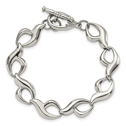 8.25 Zoll Edelstahl Poliert Fantasieglieder 8.25 Zoll Knebel Armband