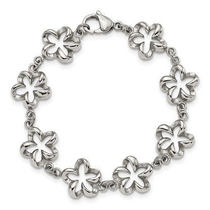 7.5 Zoll Edelstahl Poliert Blume Glieder 7.5 Zoll Armband