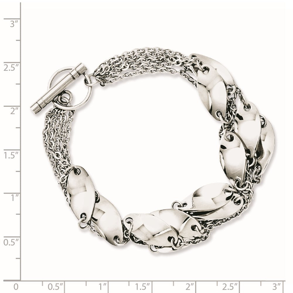 8 Zoll Edelstahl Poliert Wirbel 8 Zoll Knebel Armband