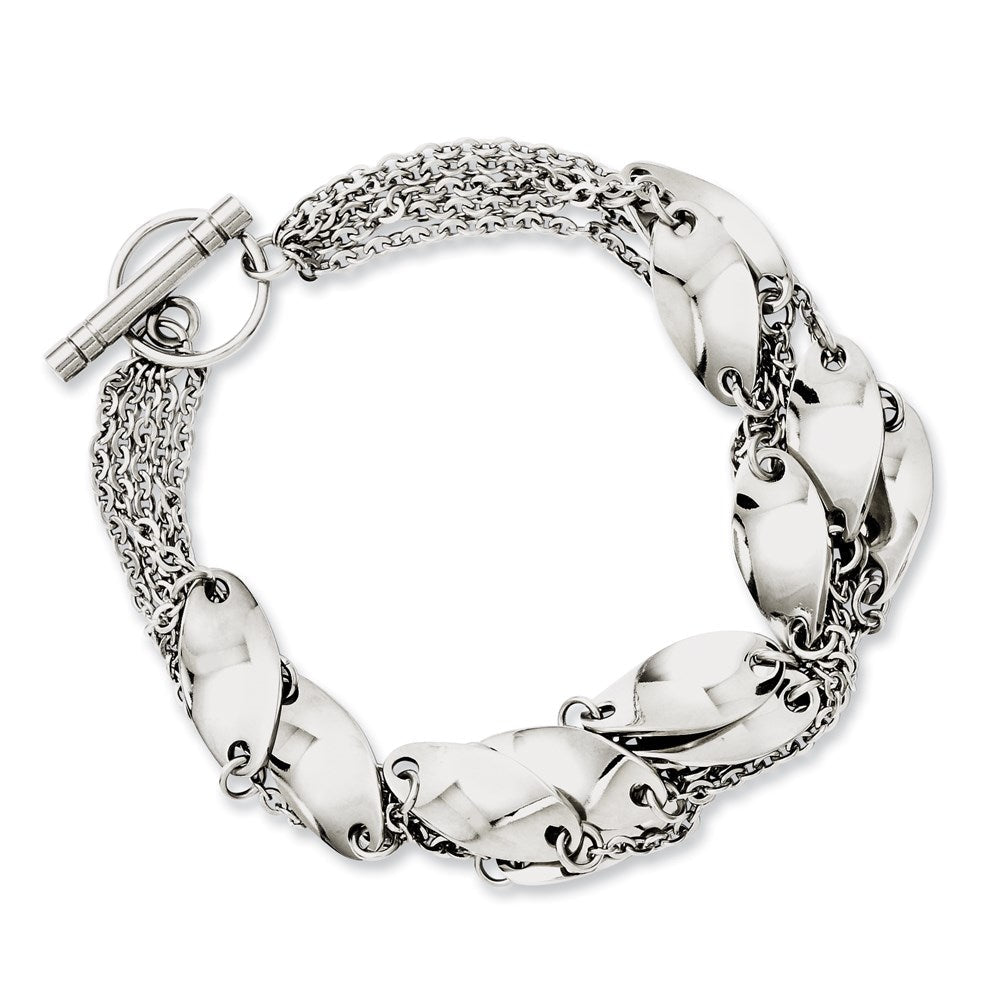 8 Zoll Edelstahl Poliert Wirbel 8 Zoll Knebel Armband