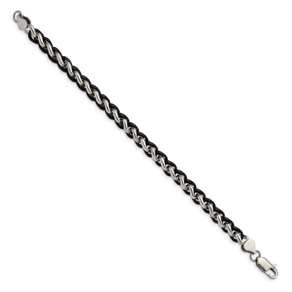 Edelstahl Chisel Poliert Schwarz Ip-beschichtet Gliederarmband
