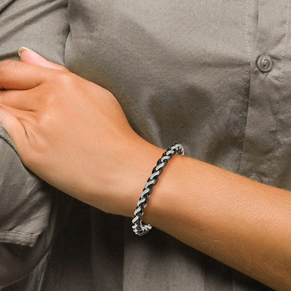 Edelstahl Chisel Poliert Schwarz Ip-beschichtet Gliederarmband