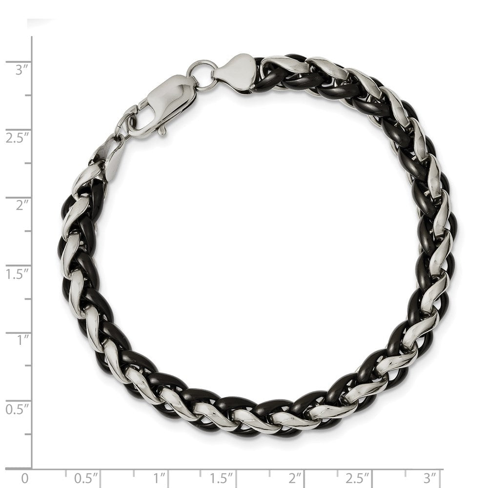 Edelstahl Chisel Poliert Schwarz Ip-beschichtet Gliederarmband