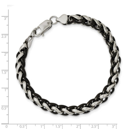 Edelstahl Chisel Poliert Schwarz Ip-beschichtet Gliederarmband