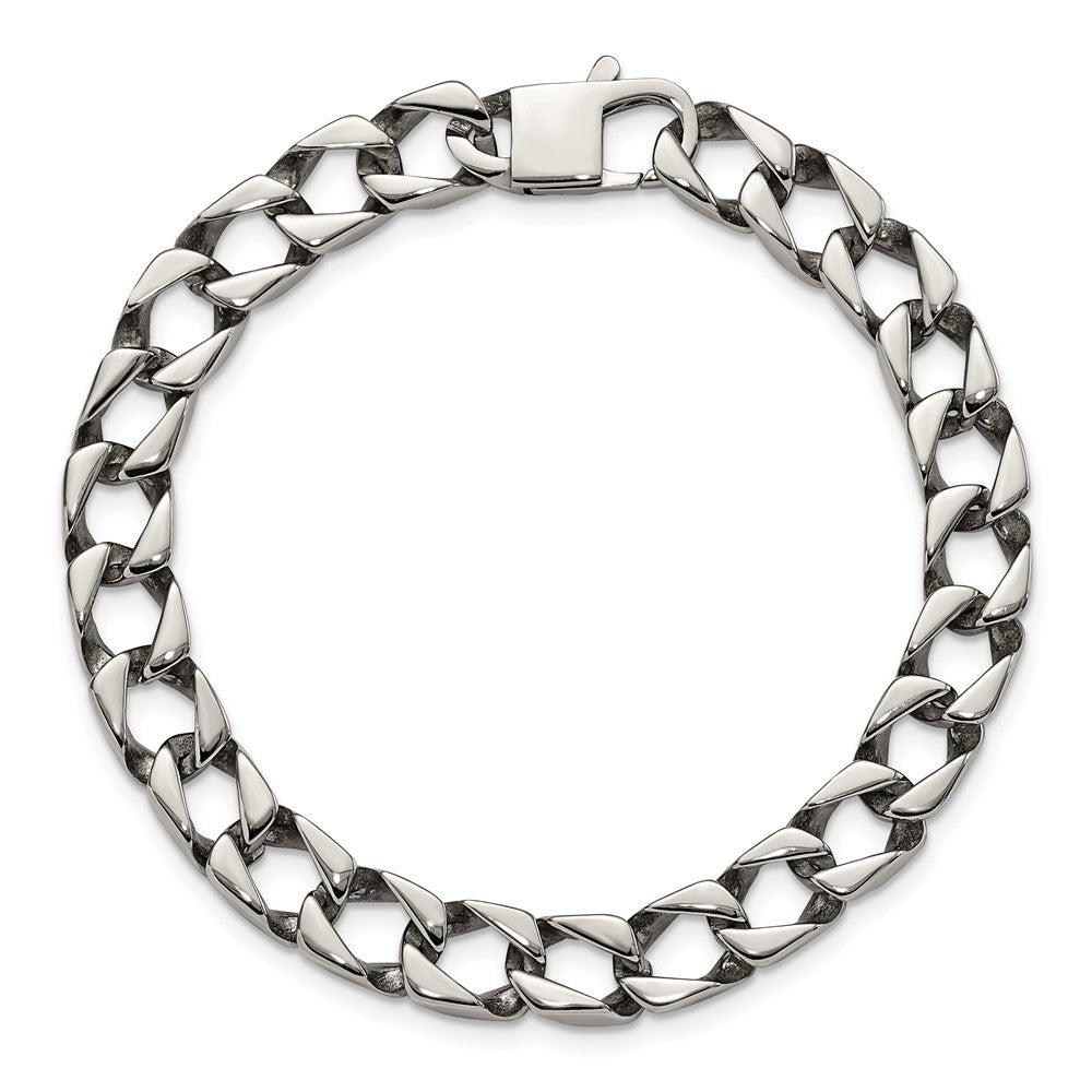 Edelstahl Chisel Poliert Quadratisch Glieder Gliederarmband