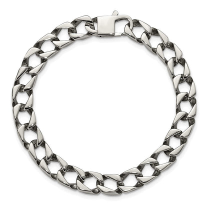 Edelstahl Chisel Poliert Quadratisch Glieder Gliederarmband