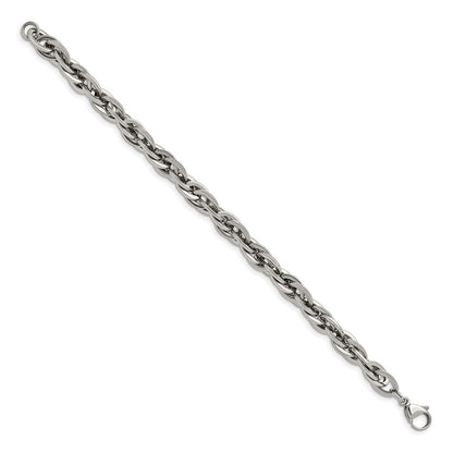 Chisel Edelstahl Poliert 8 Oval Knöpfe Gliederarmband
