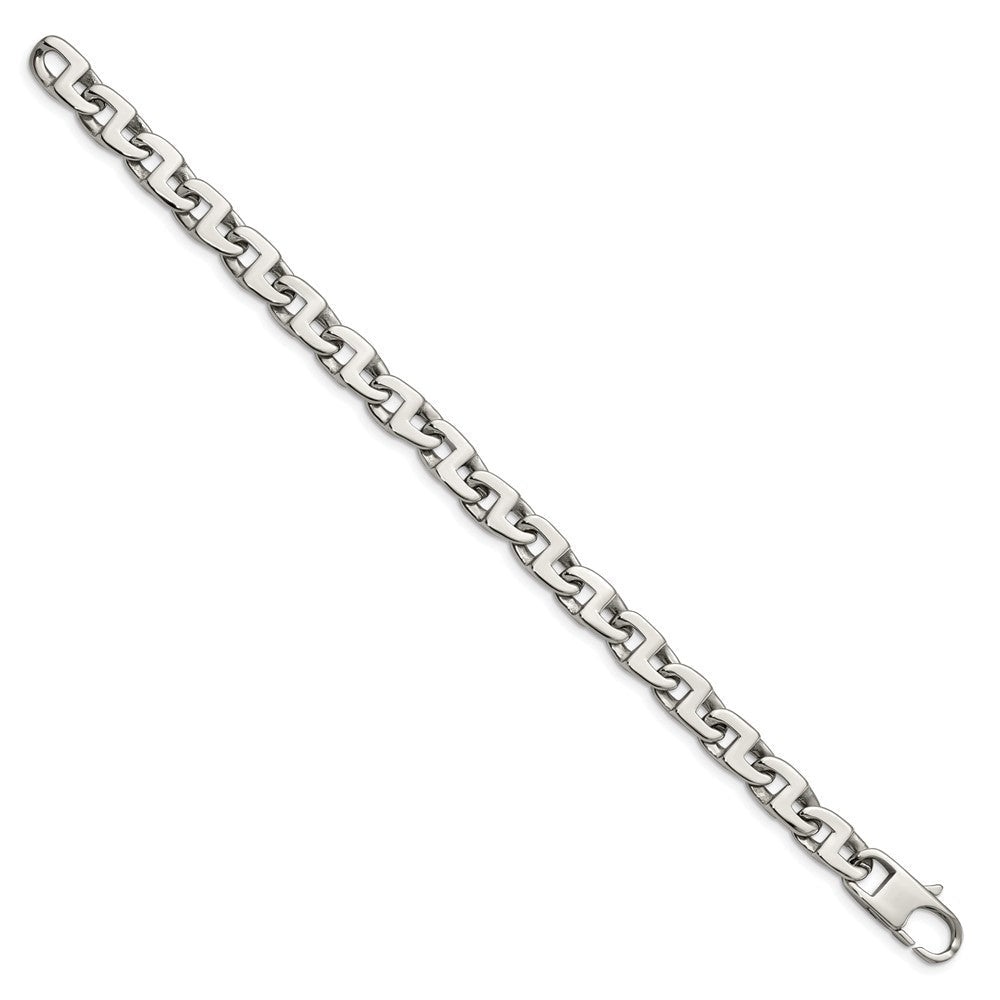 Edelstahl Chisel Poliert Fantasie Quadratisch Glieder Gliederarmband