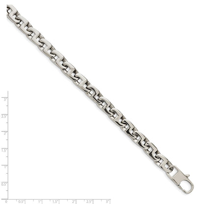 Edelstahl Chisel Poliert Fantasie Quadratisch Glieder Gliederarmband