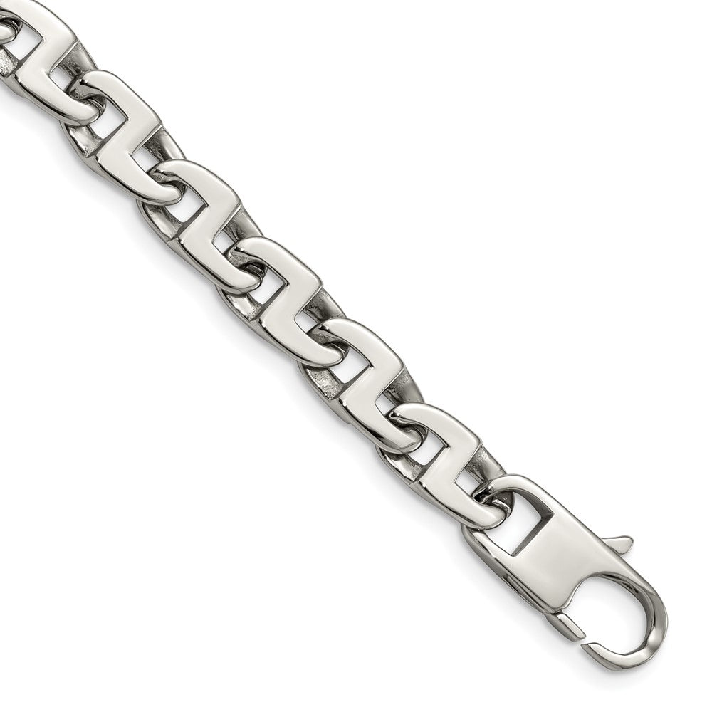 Edelstahl Chisel Poliert Fantasie Quadratisch Glieder Gliederarmband