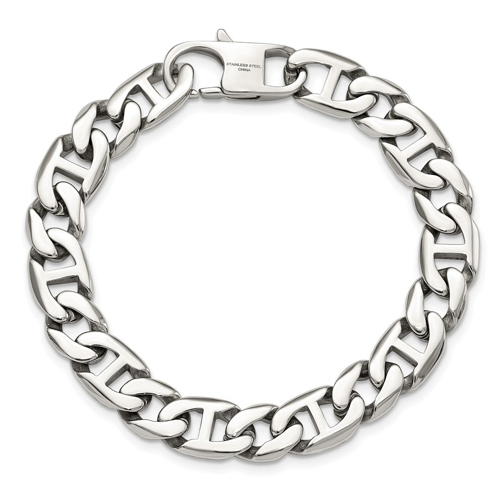 Edelstahl Chisel Poliert Glieder Gliederarmband