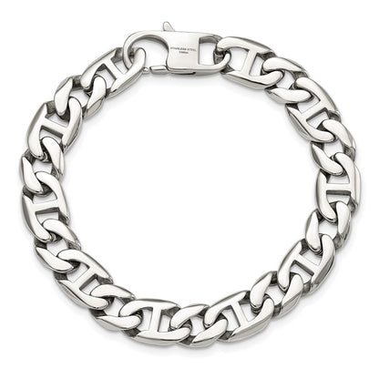 Edelstahl Chisel Poliert Glieder Gliederarmband