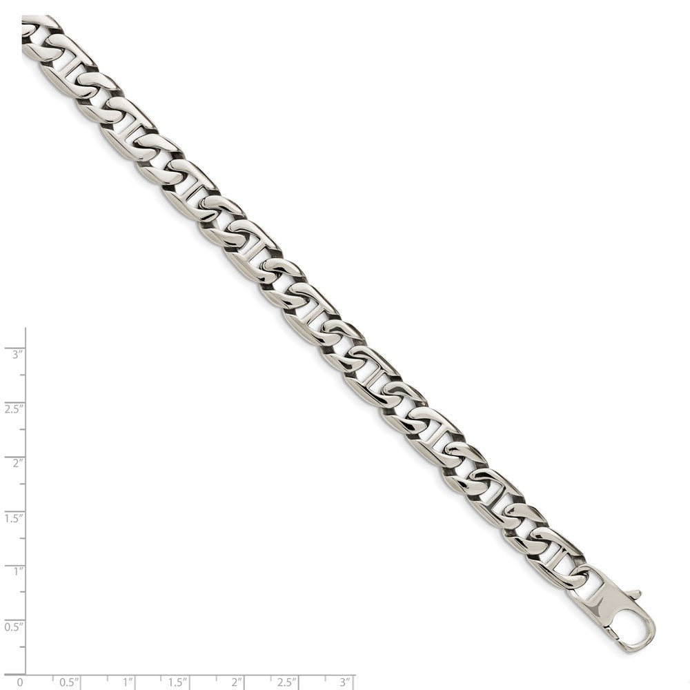 Edelstahl Chisel Poliert Glieder Gliederarmband