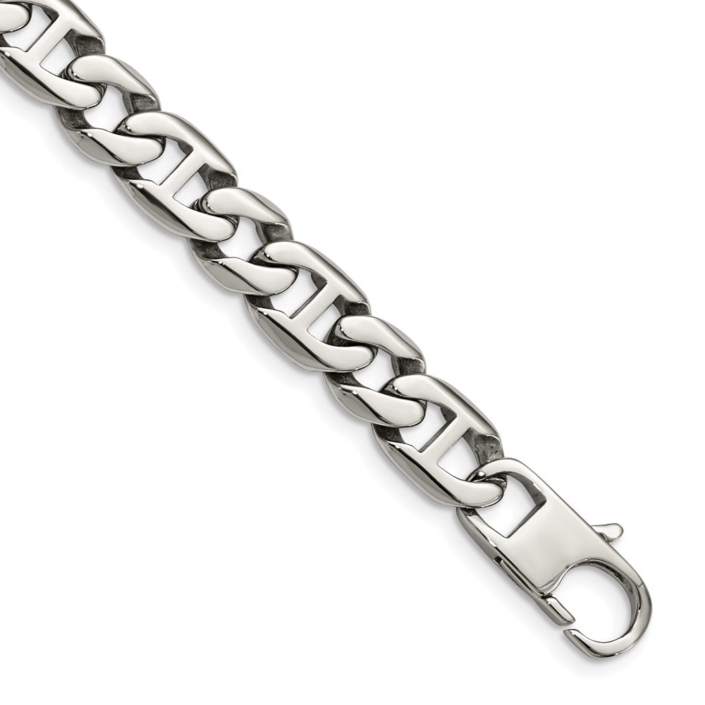 Edelstahl Chisel Poliert Glieder Gliederarmband