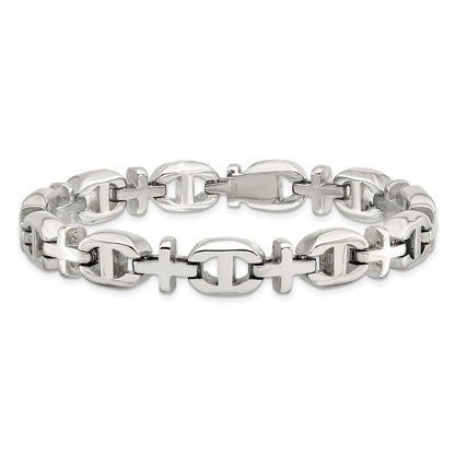Edelstahl Chisel Poliert Kreuz Glieder Gliederarmband
