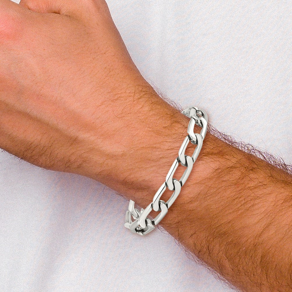 Edelstahl Chisel Poliert Offen Glieder Gliederarmband
