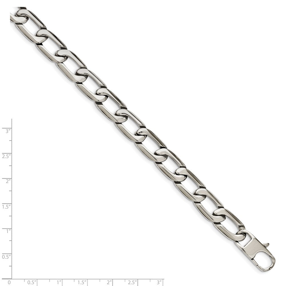 Edelstahl Chisel Poliert Offen Glieder Gliederarmband