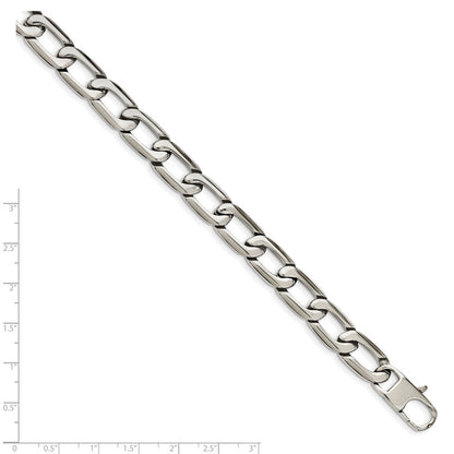 Edelstahl Chisel Poliert Offen Glieder Gliederarmband