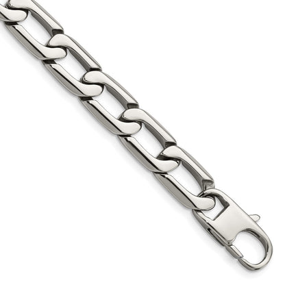 Edelstahl Chisel Poliert Offen Glieder Gliederarmband