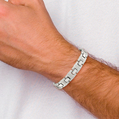 Edelstahl Chisel Gebürstet und Poliert 8.75 Zoll Glieder Armband