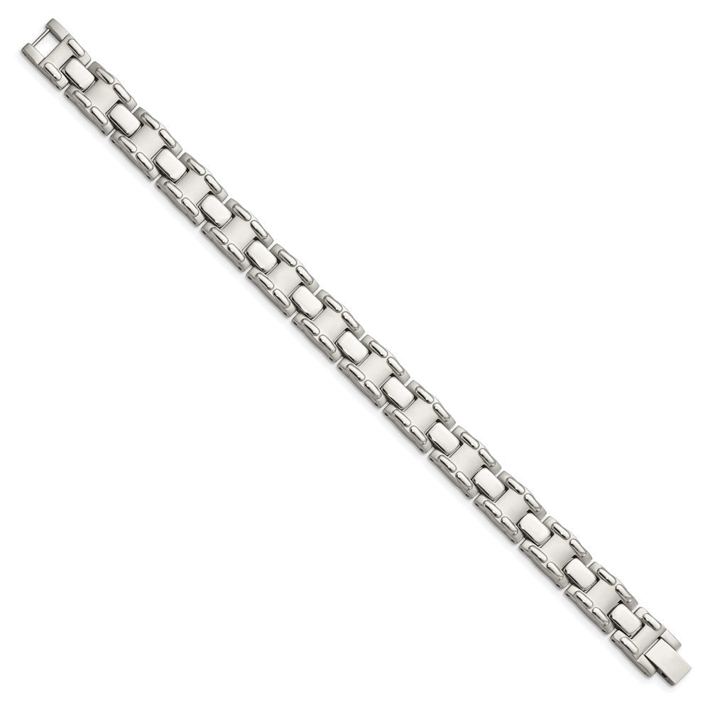 Edelstahl Chisel Gebürstet und Poliert 8.75 Zoll Glieder Armband