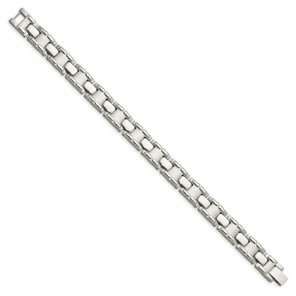 Edelstahl Chisel Gebürstet und Poliert 8.75 Zoll Glieder Armband