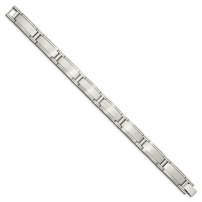 Edelstahl Chisel Gebürstet und Poliert 9.5 Zoll Glieder Armband
