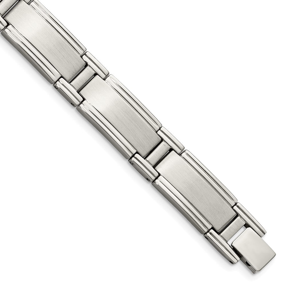 Edelstahl Chisel Gebürstet und Poliert 9.5 Zoll Glieder Armband