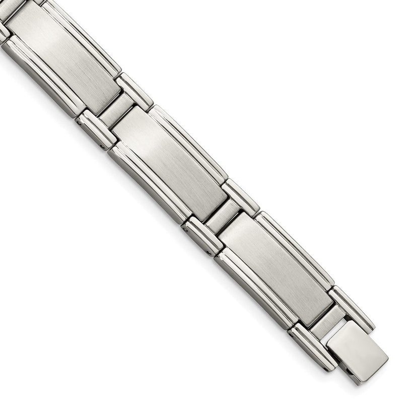 Edelstahl Chisel Gebürstet und Poliert 9.5 Zoll Glieder Armband
