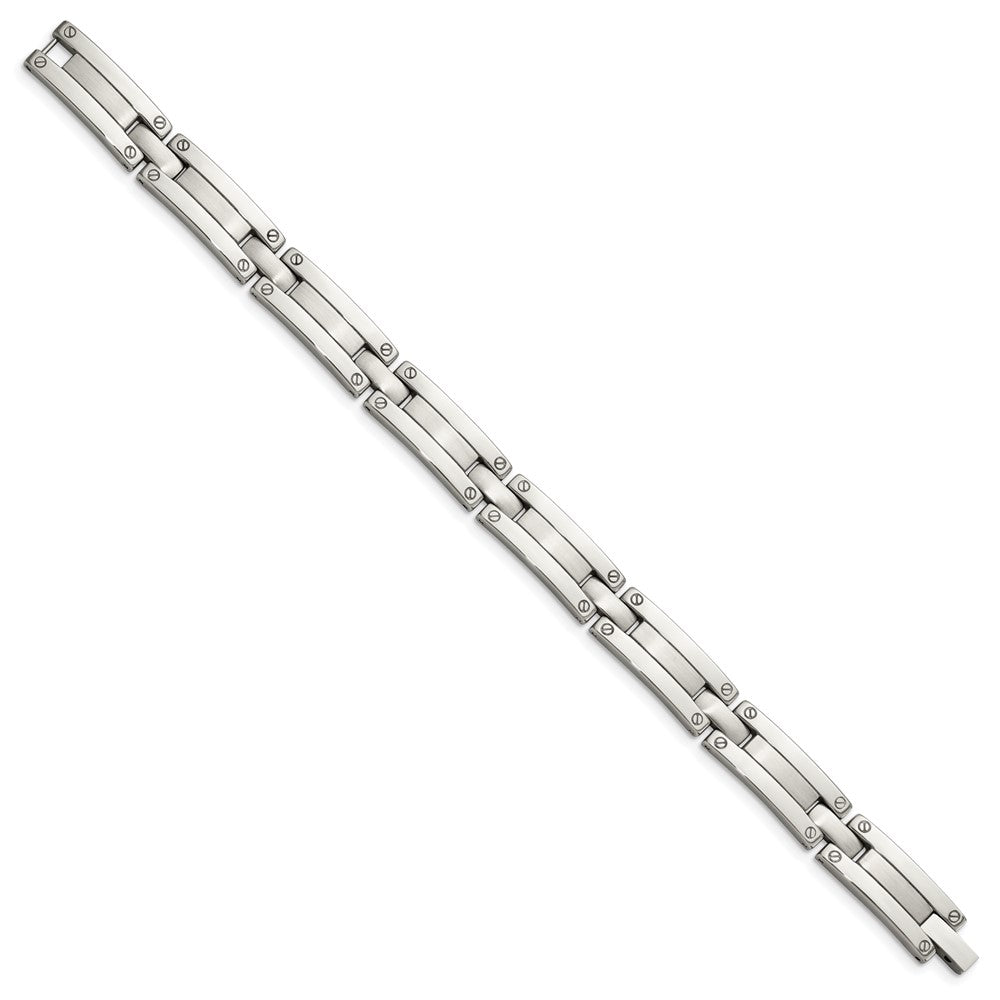 Edelstahl Chisel Gebürstet und Poliert 8.5 Zoll Glieder Armband