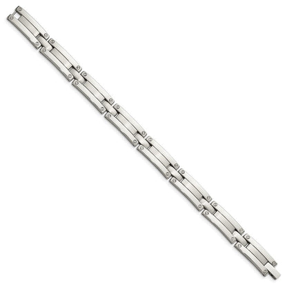 Edelstahl Chisel Gebürstet und Poliert 8.5 Zoll Glieder Armband