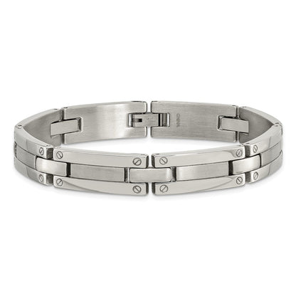 Edelstahl Chisel Gebürstet und Poliert 8.5 Zoll Glieder Armband