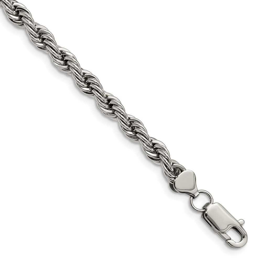 Edelstahl Chisel Poliert 6mm Kordel Gliederarmband