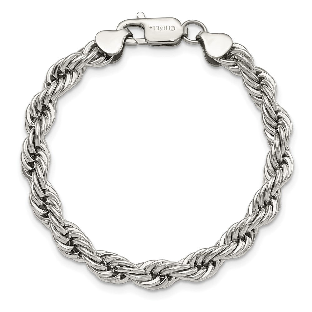 Chisel Edelstahl Poliert 7mm 9 Kordel Gliederarmband