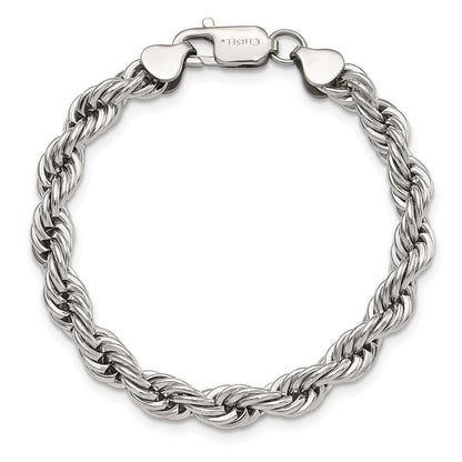 Chisel Edelstahl Poliert 7mm 9 Kordel Gliederarmband