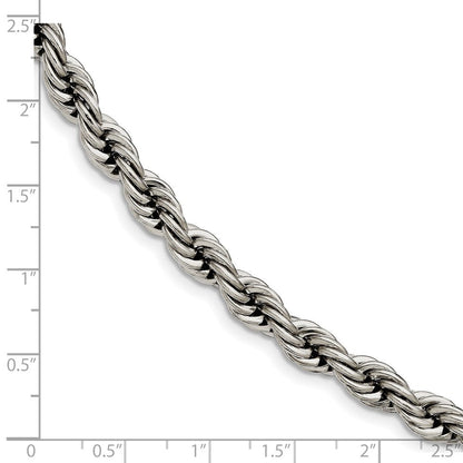 Chisel Edelstahl Poliert 7mm 9 Kordel Gliederarmband